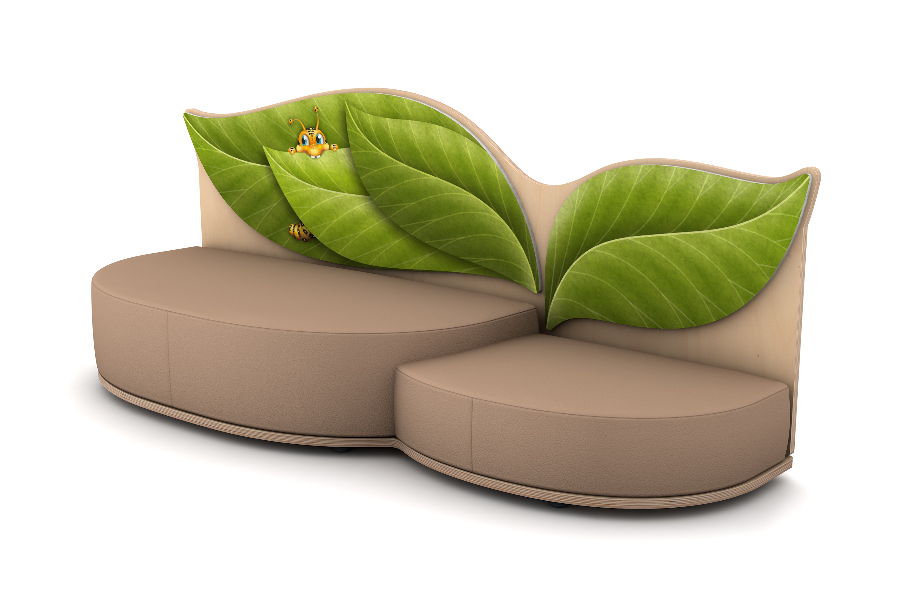 FantasiaAakustikaA Raupe Sofa mit 2 Ebenen rechts